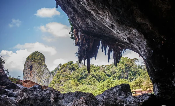 Vista Famosa Cueva Phranang Raylay Railay Beach Krabi Tailandia — Foto de Stock