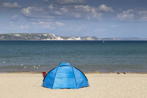 Weymouth sahilinde çadır