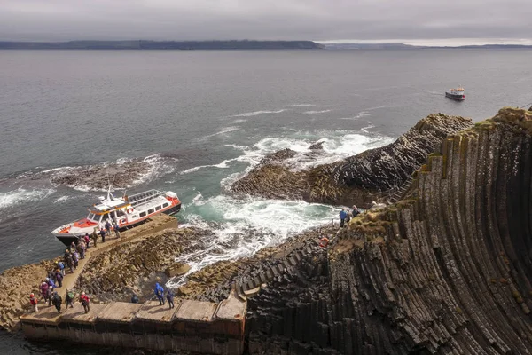 rock formations at Staffa island in scotland