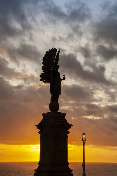 Peace Statue Brighton Sunset — Stock Photo, Image