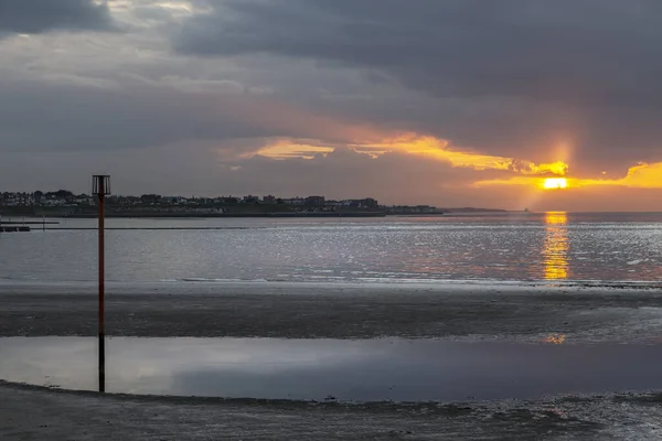 Puesta Sol Rayos Sol Atardecer Margate — Foto de Stock