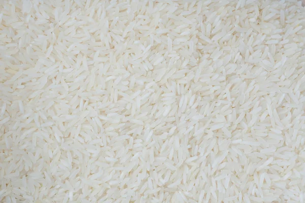 原料干稻谷 泰国茉莉花米100 质感背景的顶视图 — 图库照片