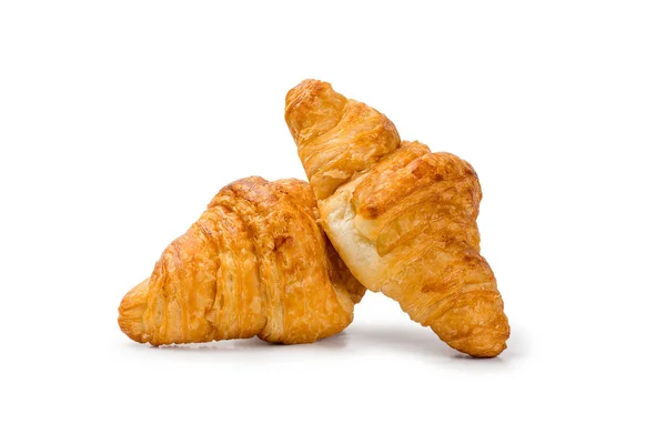 Homemade Croissants White Background Clipping Path — Stock Photo, Image