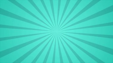 Arkaplanda dönen mavi güneş patlaması. Çizgi film güneş patlaması vintajı. Kusursuz döngü..