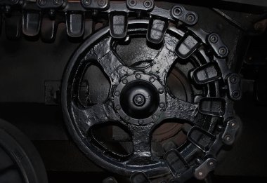 Siyah ve beyaz tank tekerlek profil fotoğrafı.