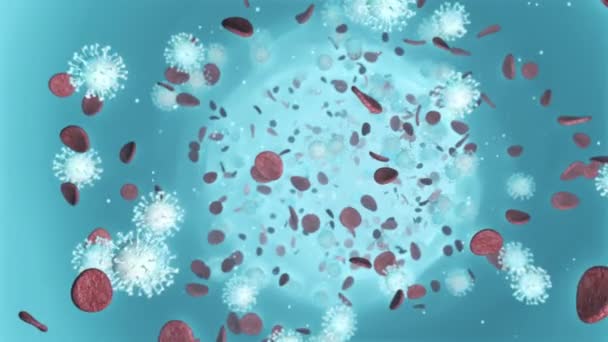 Coronavirus 2019 Ncov Coronavirus Concept Covid Coronavirussen Als Gevaarlijke Griep — Stockvideo