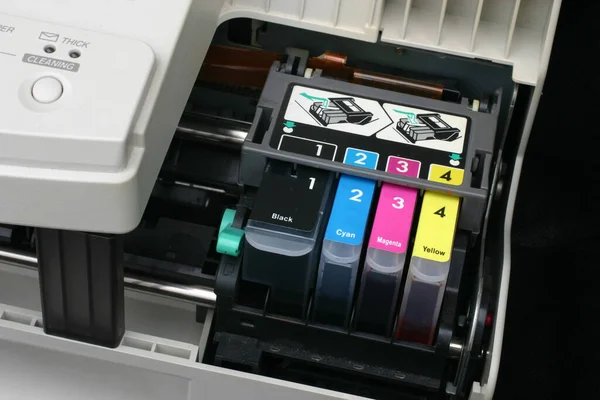 Cartuchos Tinta Terceiros Impressora Jato Tinta Superior Mesa — Fotografia de Stock