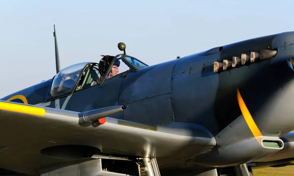 Supermarine Spitfire Ett Brittiskt Ensitsigt Stridsflygplan Som Användes Royal Air — Stockfoto