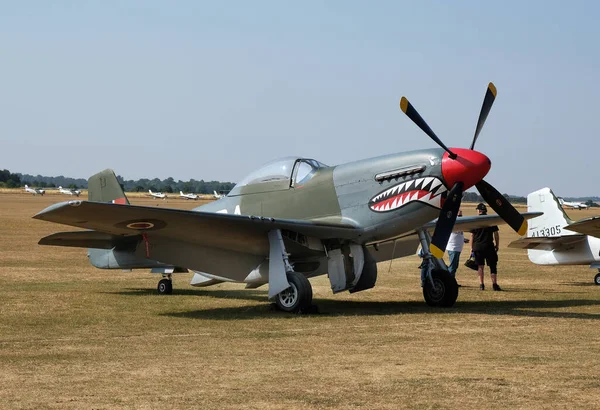 North American Aviation Mustang Jest Amerykańskim Myśliwcem Dalekiego Zasięgu Myśliwcem — Zdjęcie stockowe