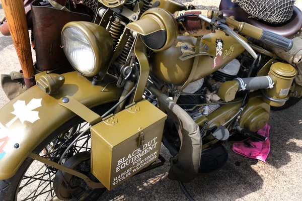 Motocyclette Américaine Répartiteur Seconde Guerre Mondiale Entièrement Rénovée — Photo