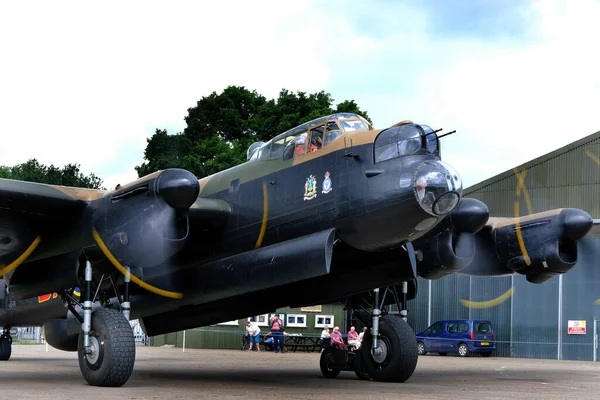 Avro Lancaster Britský Bombardér Druhé Světové Války Byl Navržen Vyroben — Stock fotografie