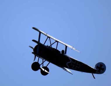 Fokker Dr.I. Fokker-Flugzeugwerke tarafından üretilen bir savaş uçağıdır. Duxford 2019. Bu uçak bir kopya..
