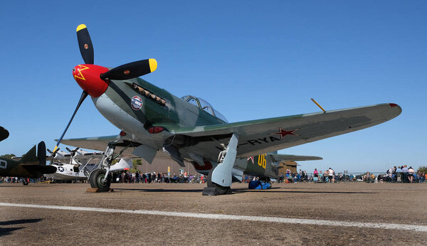 The Yakovlev Yak-3 was a single-engine, single-seat World War II Soviet front line fighter aircraft. Robust and easy to maintain, it was much liked by pilots and ground crew alike. Duxford 2019