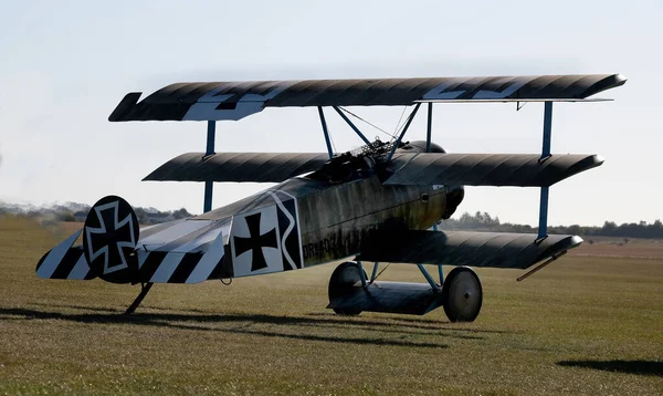 Fokker Tri Plane Birinci Dünya Savaşı Ndaki Ünlü Alman Savaş — Stok fotoğraf