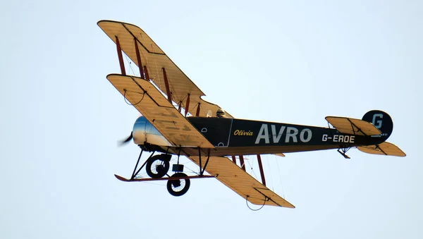Avro 504 Біплан Часів Першої Світової Війни Вироблявся Компанією Avro — стокове фото