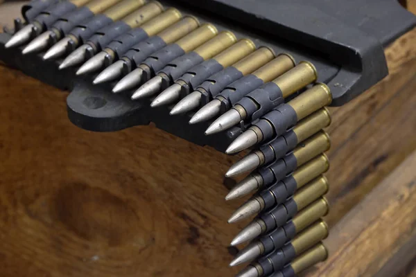 Пояс 303 Британських Кулеметів Стандартний Розмір Гвинтівок Кулеметів Обох Світових — стокове фото