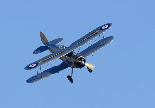 Gloster Gladiator Британским Биплан Истребителем Использовался Королевскими Ввс Военно Воздушными — стоковое фото