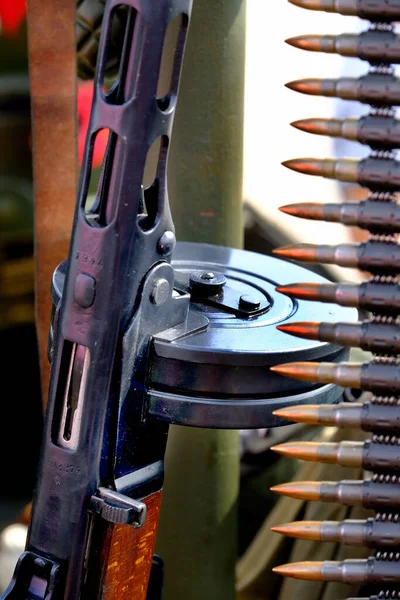 Ppsh Радянський Пістолет Кулемет Розроблений Георгієм Шпагіним Дешева Надійна Спрощена — стокове фото