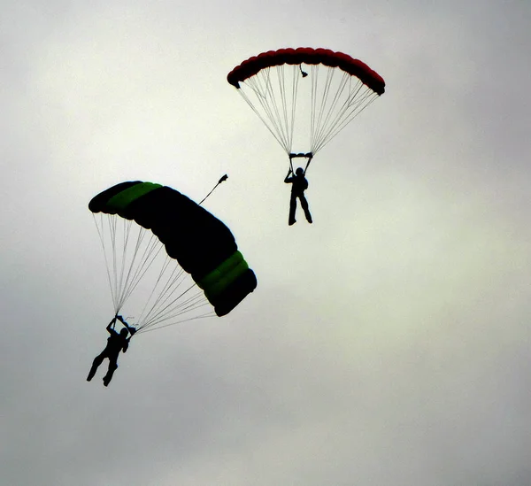 Free fall parachute club with members in action in Lincolnshire. UK.