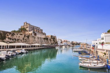 Beautiful view of Ciutadella de Menorca town, Menorca island, Spain clipart