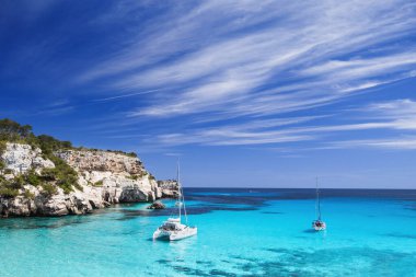 Menorca island south Mediterranean sea. Balearic islands, Spain.  clipart