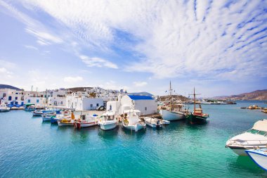 Beautiful Naousa village, Paros island, Cyclades, Greece clipart