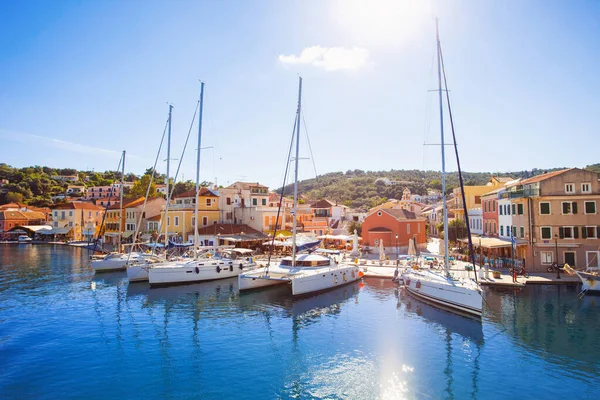 Vista Ciudad Gaios Isla Paxos Grecia — Foto de Stock