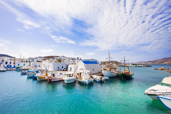 Güzel Naousa Köyü Paros Adası Kiklad Yunanistan — Stok fotoğraf