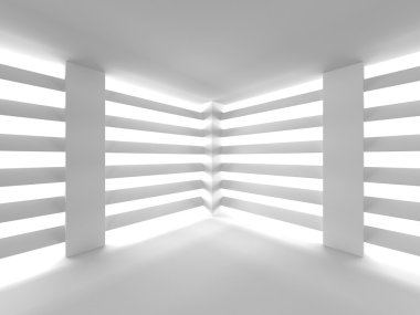 Pencereli boş beyaz oda