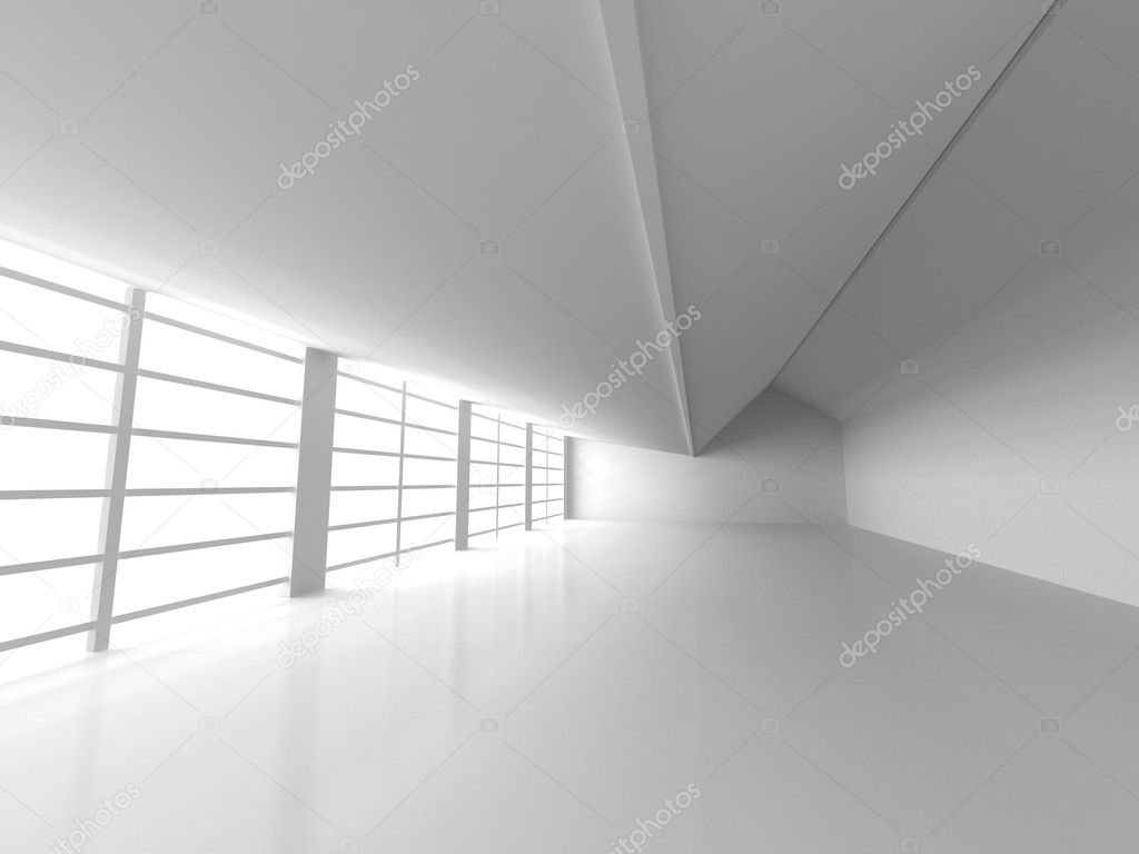 Abstract White Empty Room 