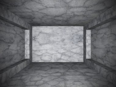 Boş karanlık beton Oda