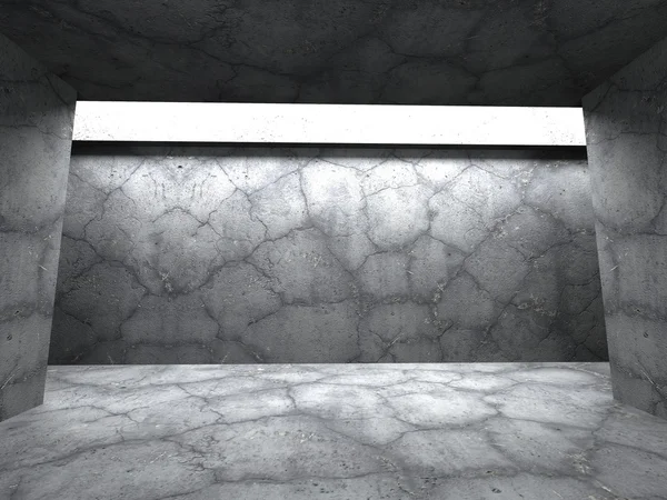 Dark concrete empty room — Stock Photo, Image