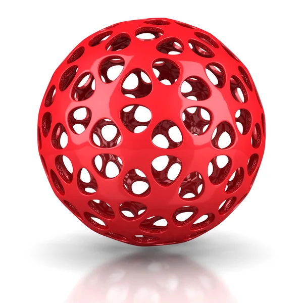 Sphère numérique rouge — Photo