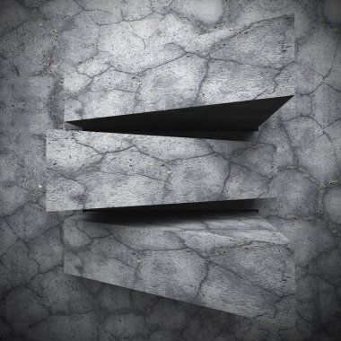 Beton mimari geometrik blokları 