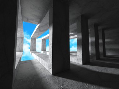 Beton mimari arka plan. 