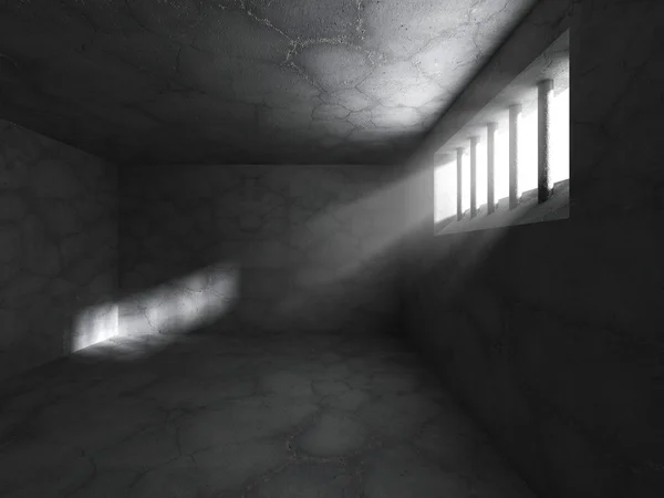 Mörka fängelse fängelse cell interiör — Stockfoto
