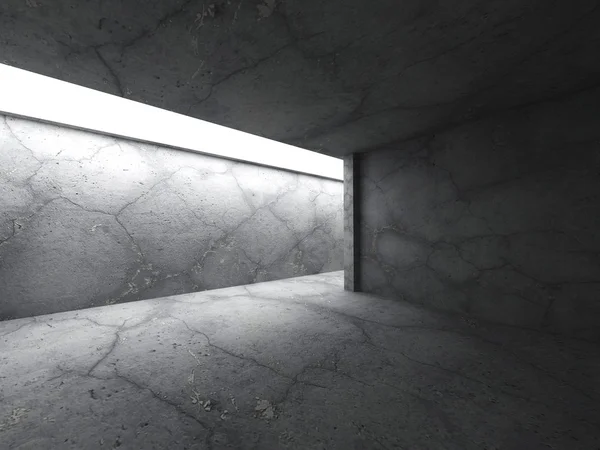 Quarto de concreto escuro — Fotografia de Stock