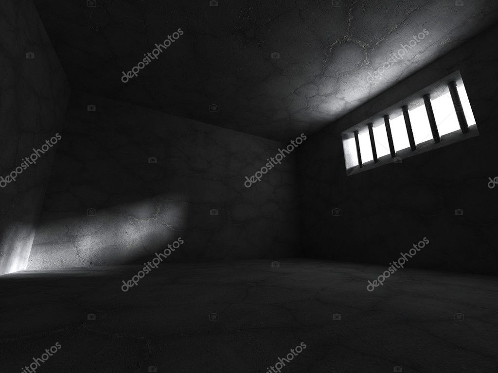 Prison jail cell with window Stock Photo by ©VERSUSstudio 125532304
