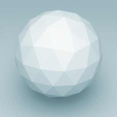 Abstract White Sphere Icon clipart