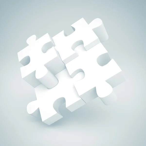 White Jigsaw Puzzle — Stock Photo, Image