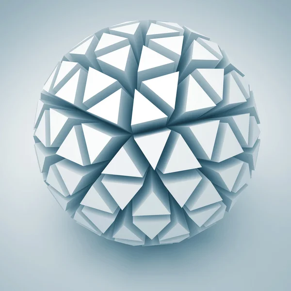 Abstract White Sphere Icon — Stock Photo, Image