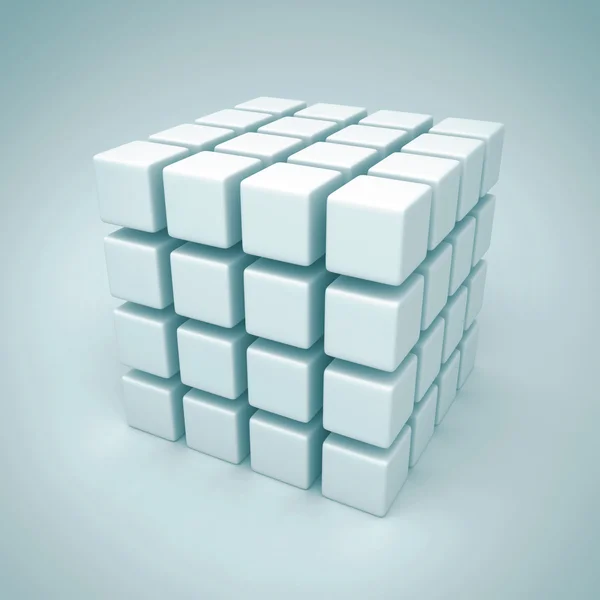 White Cubes bloków budowlanych — Zdjęcie stockowe