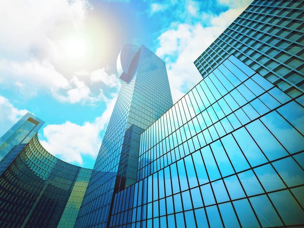 Business wolkenkrabbers gebouwen — Stockfoto