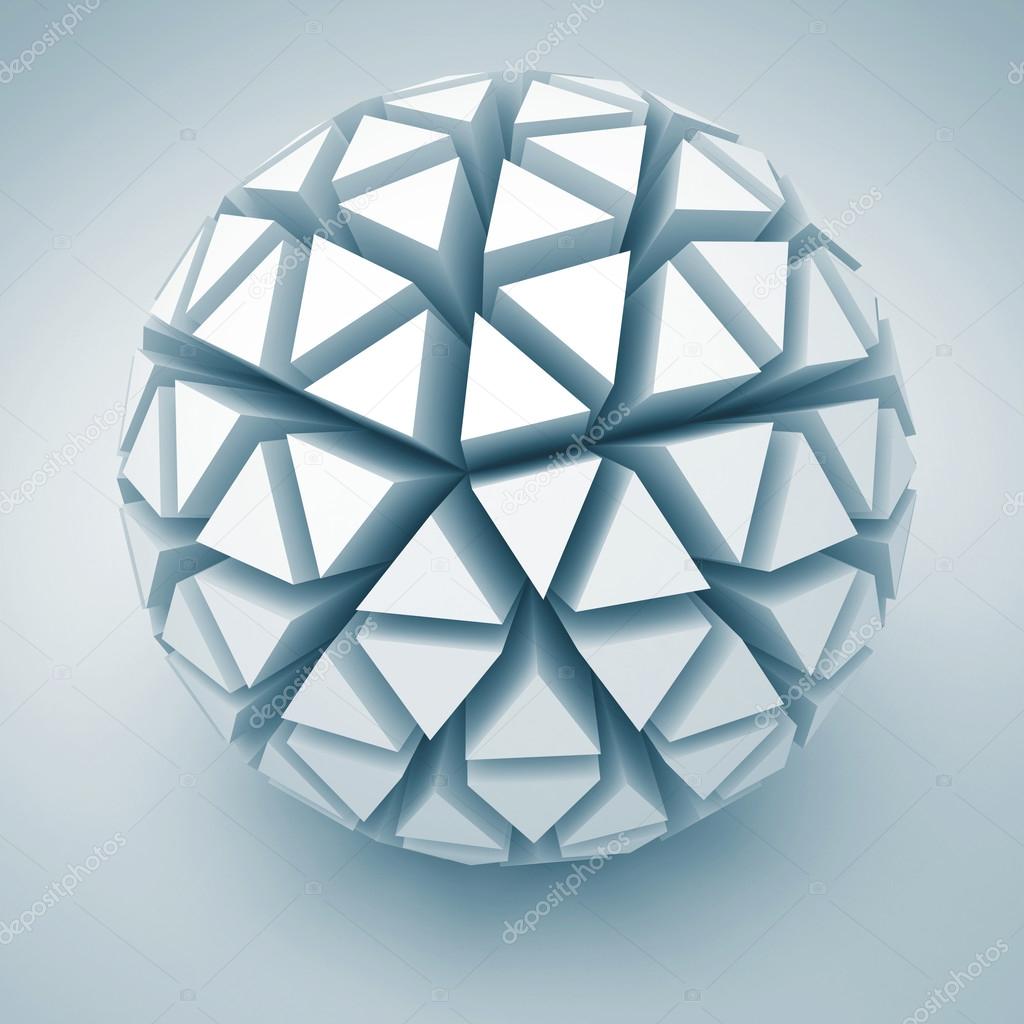 Abstract White Sphere Icon