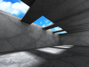 Beton İnşaat kullan mimari ve bulutlu gökyüzü 