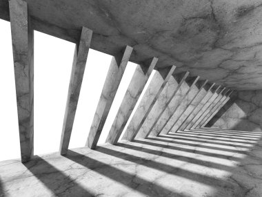 Boş beton Oda parlak ışık ile