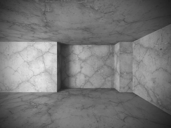 Camera vuota scura con pareti di cemento — Foto Stock