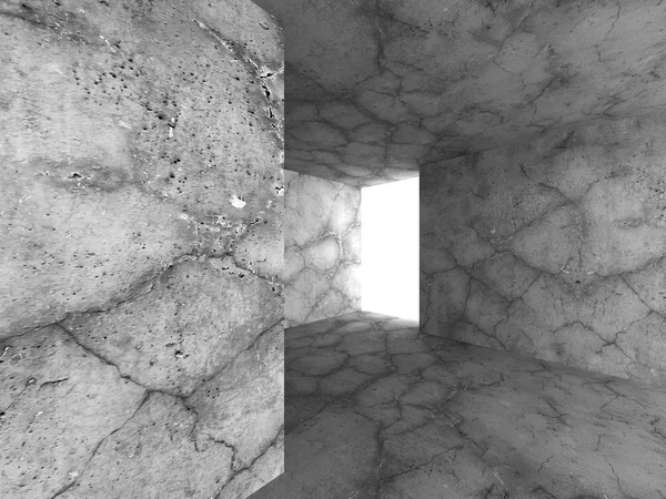 Pusty pokój betonu z jasnym świetle — Zdjęcie stockowe