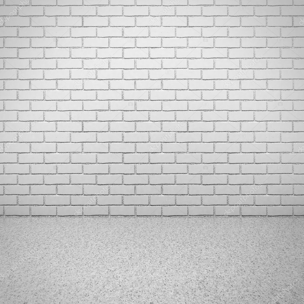 コンクリートの床と白いレンガの壁 ストック写真 C Versusstudio コンクリートの床と白いレンガの壁 ストック写真 C Versusstudio