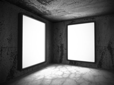 İki ışık softboxes afiş